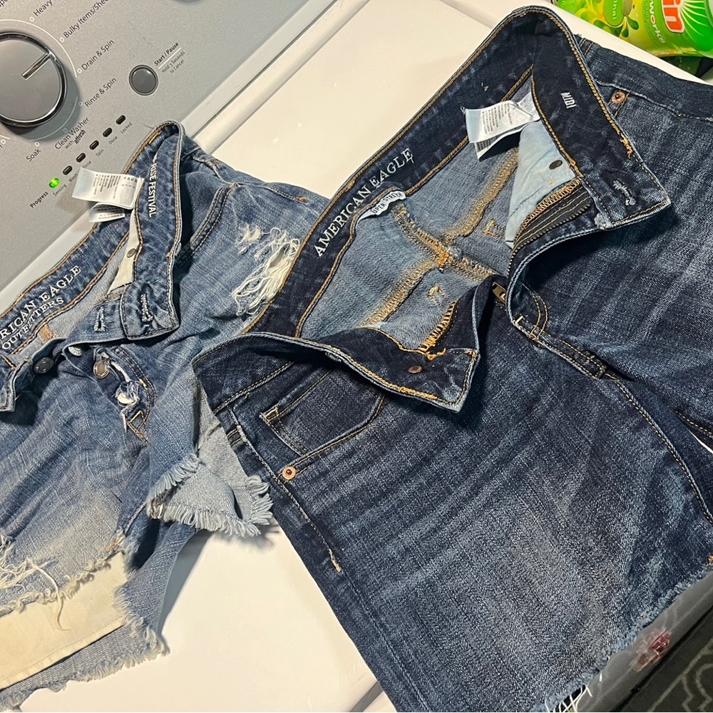 American Eagle jean shorts(two pairs)